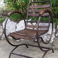 Wrought Iron Armchair Tube H4-f L:58 X H:84
