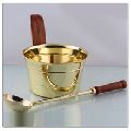 Stainless Steel Gold Plated Sauna Bucket