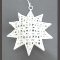 Christmas Tree ornament White Hanging Star