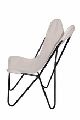 White Canvas High Butterfly Chair