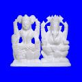 Crafted Marble Laxmi Ganesha Statue Idol
