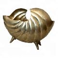 Brass Seashell Footed Planter