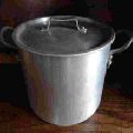 large aluminum cooking pot