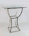 Iron Console Table with Glass Top