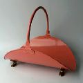 Red Iron Metal Fireplace Carrier Basket