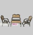 Wooden Brass Fitted Royal Indian Cart Sofa Set