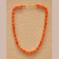 Designer orange beads mala