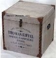 vintage industrial canvas box with printing
