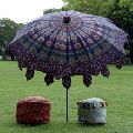 garden umbrella peacock mandala