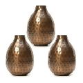 Antique Bronze Metal Bud Vases