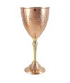 Hammered Copper Vintage Wine Goblet