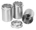 stainless steel transparent lid canisters
