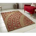 abstract design hand tufted wool carpet