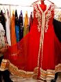 Orange Pink Red Full Sleeve Half Sleeve Zari Work Embroidered Work - pakistani salwaar kameez