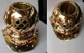 Nautical Brass and Copper Beer and champagne bottles ice bucket Diving Helmet
