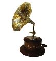 Wooden Small Desk Craved Gramophone