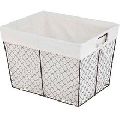 IRON WIRE BASKET WITH COTTON LINER