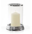 metal candle holder glass t light stand