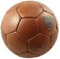 old fashioned leather soccer ball