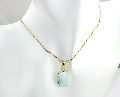 Gold Plated Caribbean Larimar Necklace