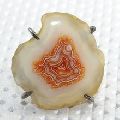 Natural Agate Slice Ring Jewelry