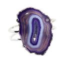 Purple Slice Agate Bangle Bracelet