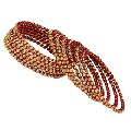 Thread Work With Gold Plating Rani Color Glass Stone Traditional Bangle