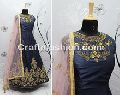 embroidered gown