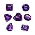 Purple Amethyst cut stone Clear crystals Gemstone