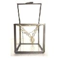 Iron Glass Square Jewelry Box