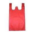 Red W Cut Non Woven Bags
