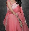 Ladies Party Wear Pure Chiffon Khadi Silk Saree