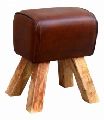 LEATHER SMALL STOOL