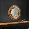 Shunya Bronzy Round Wall Mirror