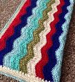 popcorn stitch baby throw multicolor hand knitted blanket