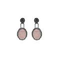 Pink Opal Garnet Earrings
