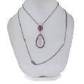 Ruby Rose Quartz Pendant Necklace