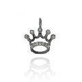 Silver King Crown Charm