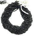 Black spinal faceted gemstone beads