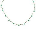Chrysoprase gemstone  bead chain necklaces