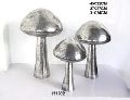 Cast aluminium Metal Mushroom in rough nickel finish