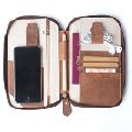 cow leather customized passport travel wallet