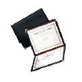 Leather voucher cum proof certificate holder
