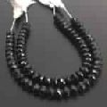 Black Spinel Rondelle Faceted Gemstone Beads