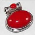 Coral Gemstone Silver 925 Sterling Pendant Jewelry