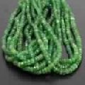 Emerald Rondelle Faceted Gemstone Beads