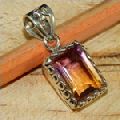 Handmade Doublet Gemstone Silver 925 Pendant