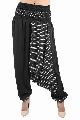 Poly Crepe Party Wear Black Harem Trouser Poly Crepe Afghani Trouser