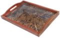 Wooden Serving Tray with Aluminium Base, A Perfect Gift Item.