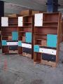 MODERN MULTI COLOR SOLID WOOD BOOKCASE